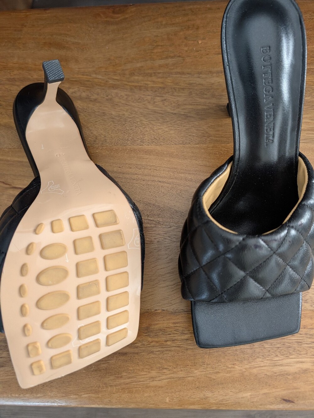 Bottega Veneta Black Quilted Slide Mules Size 40 - Picture 4 of 8